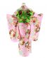 十三参り用の女の子着物[ガーリー]ピンクに桜と菊[身長157cmまで]No.11